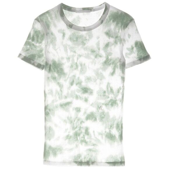 Helmut Lang RIBBED CLOUD-DYED TEE Shirt Sz XXS NWT 160 Iceberg - Picture 1 of 11